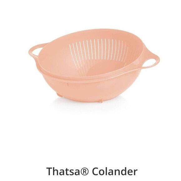 NEW Tupperware Thatsa Colander | Juicy Peach - Picture 2 of 6